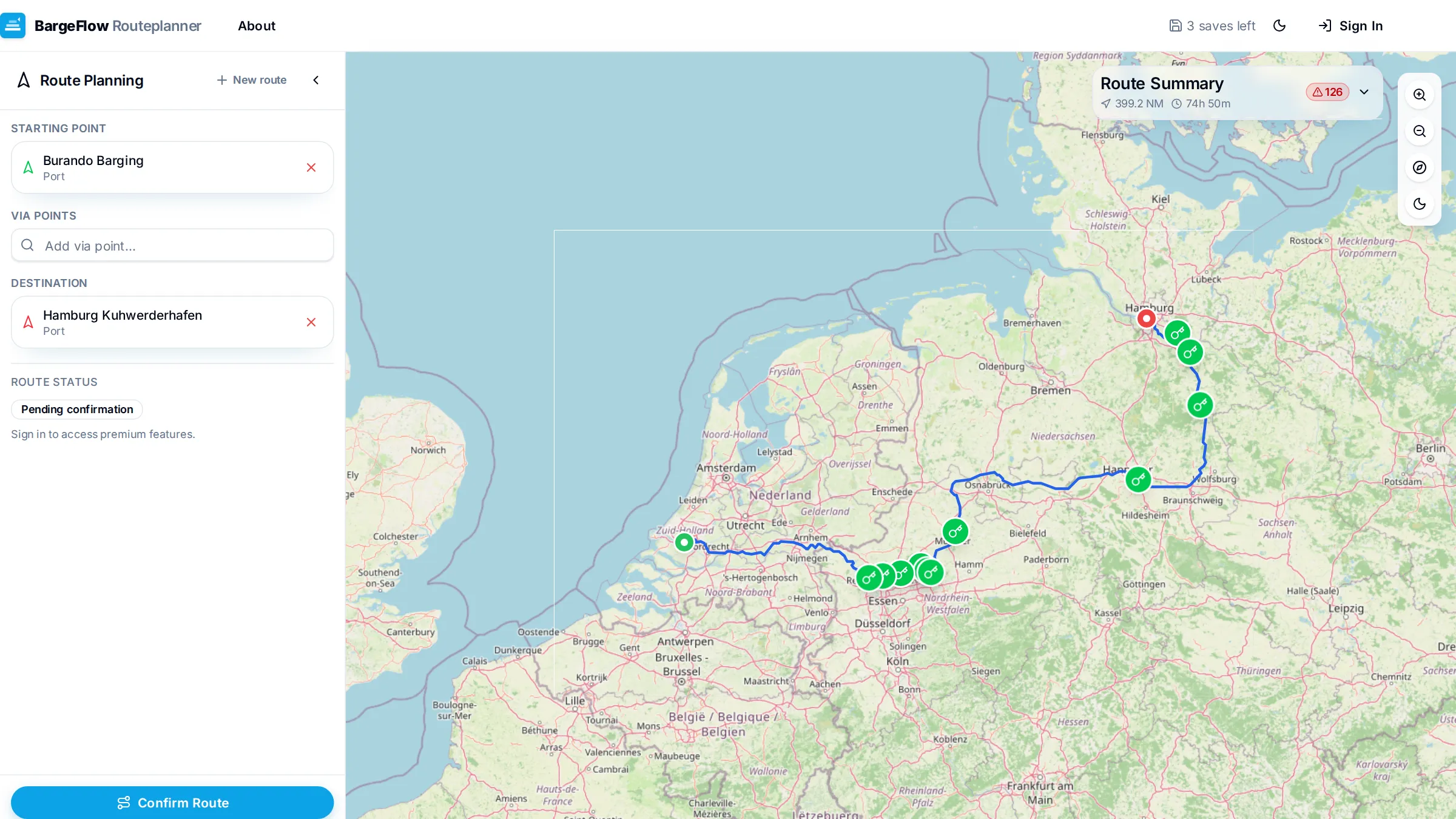 Reisplanner — Maritieme routeplanning die de infrastructuur kent